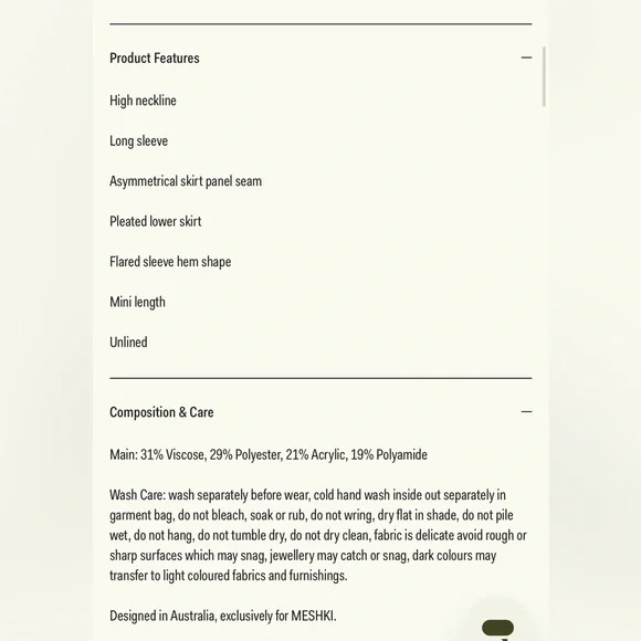 Meshki Blair Knit Mini Dress With Pleats - Ivory - Picture 6 of 15